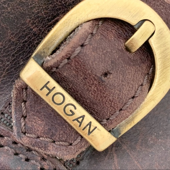 Hogan Brown Leather Buckled Biker Military Boots 6.5 BS2 - Picture 2 of 10